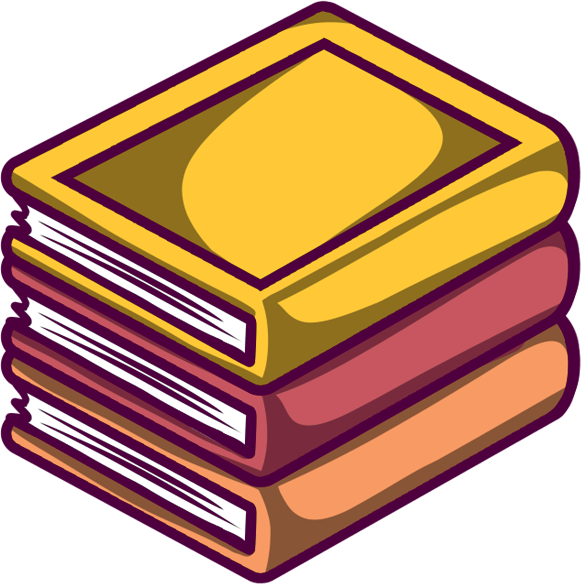 Organized Stack Of Books (2500x2500), Png Download