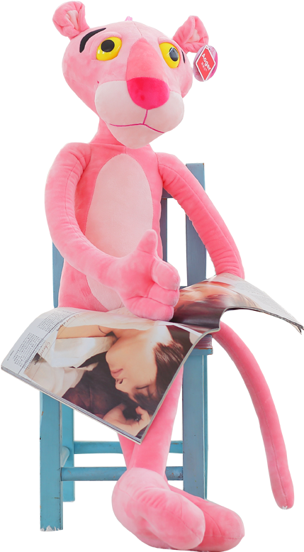 Dawa Pink Naughty Leopard Doll Plush Toy Pillow 520 - Stuffed Toy (800x800), Png Download