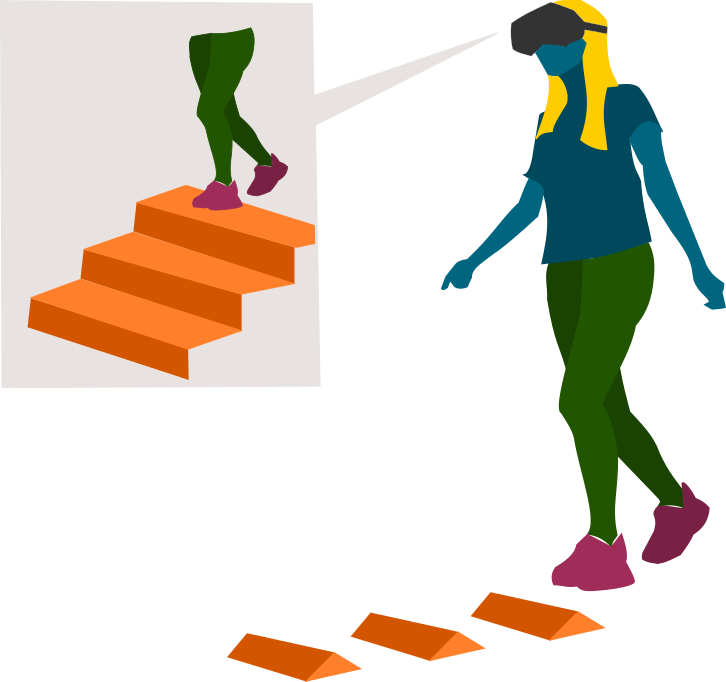 Virtual Reality Stair Navigation For Rehabilitative (726x682), Png Download