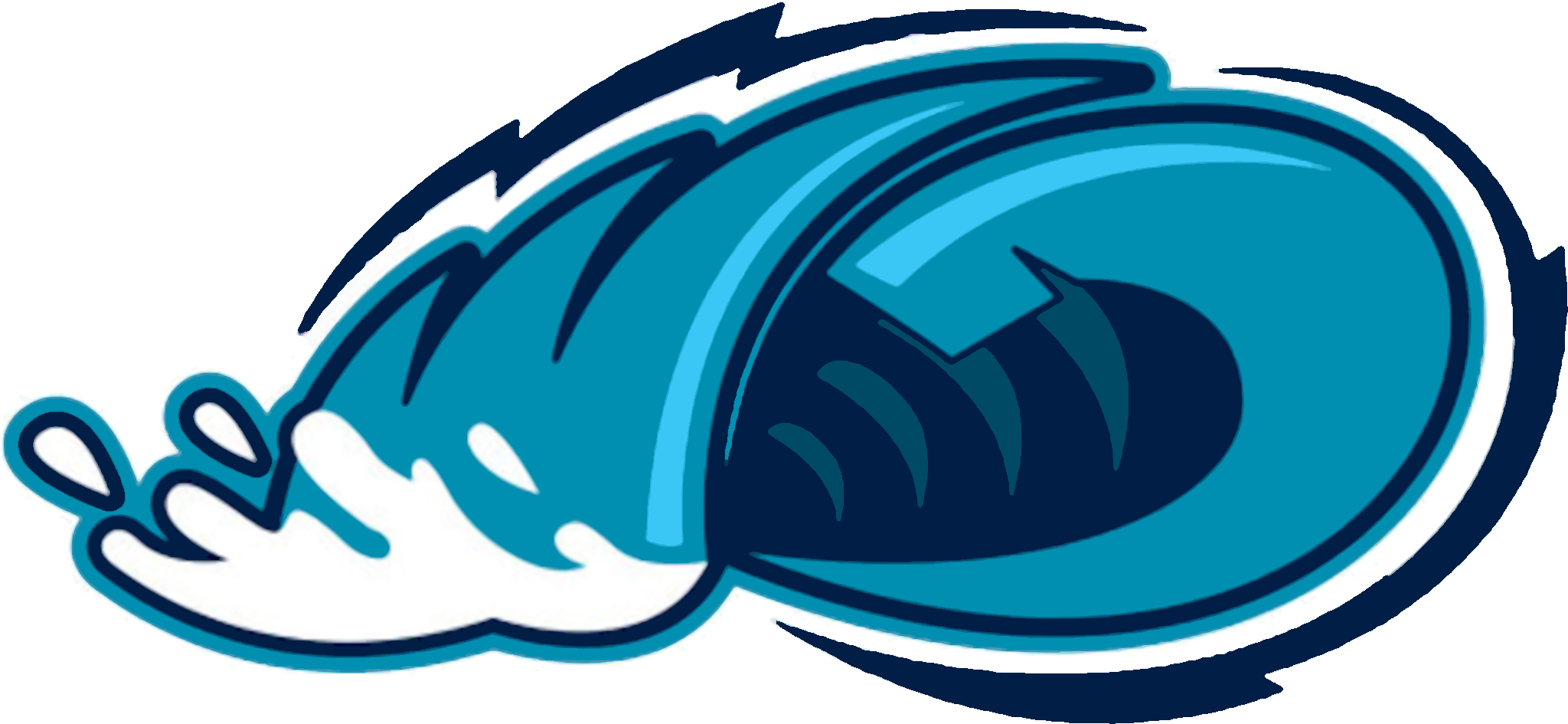 Clipart Of Wave, Waves And Tide (2343x1204), Png Download