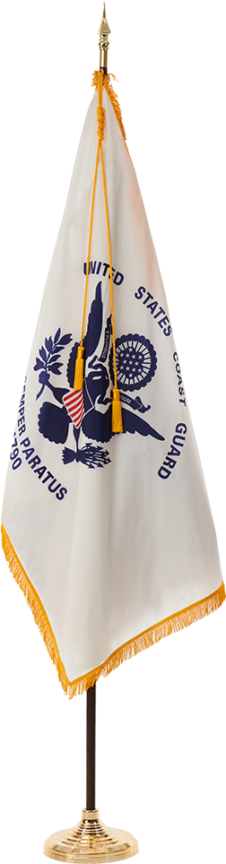 Coast Guard Ceremonial Flag Sets - Flag (525x1023), Png Download