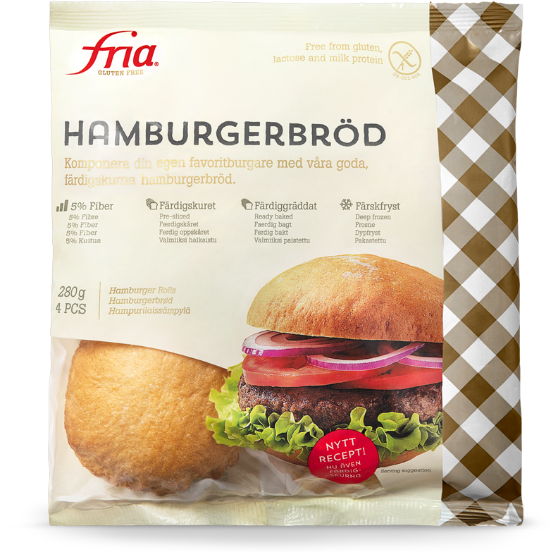 Gluten-free Hamburger Buns - Glutenfria Hamburgerbröd (800x800), Png Download