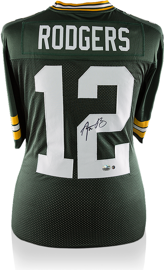 Aaron Rodgers Back Signed Green Bay Packers Jersey - Aaron Rodgers Autographed Jersey (870x890), Png Download