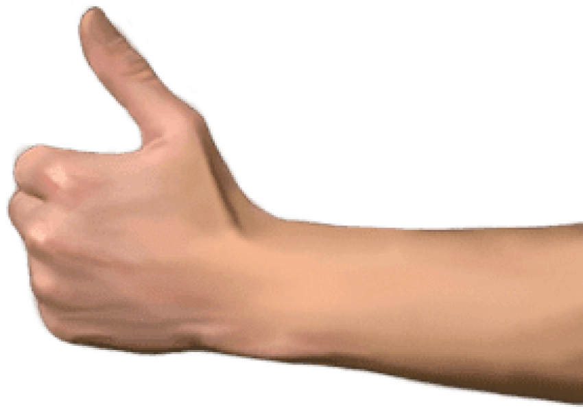 Free Png Download Thumb Up Finger Png Images Background - Thumbs Up Arm Png (850x596), Png Download