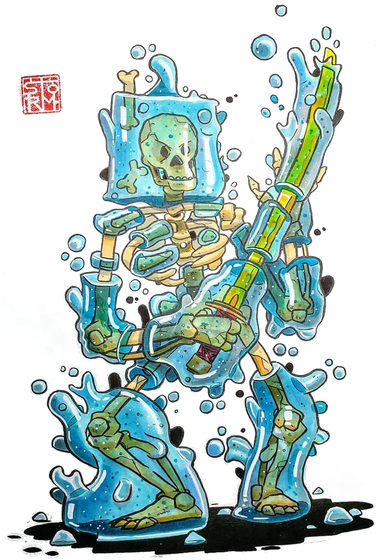 At Times The Pale Blue Ooze Seems To Flow Like Water, - Illustration (1230x1230), Png Download