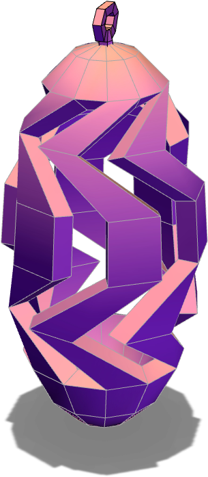 Low Poly Spiral Pinecone - Illustration (1024x768), Png Download