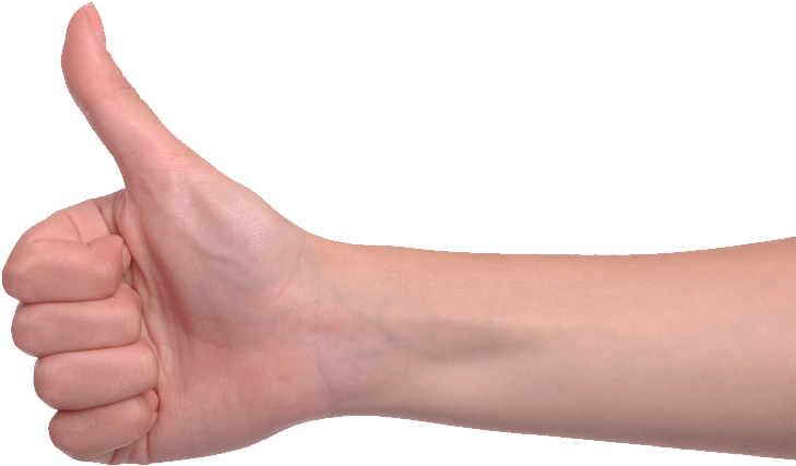 Thumbs-up - Arm Thumbs Up Png (740x501), Png Download
