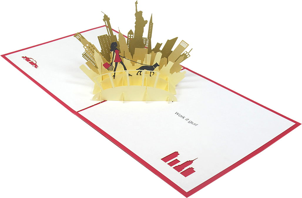 New York City Skyline Pop-up Card - Diagram (1280x720), Png Download