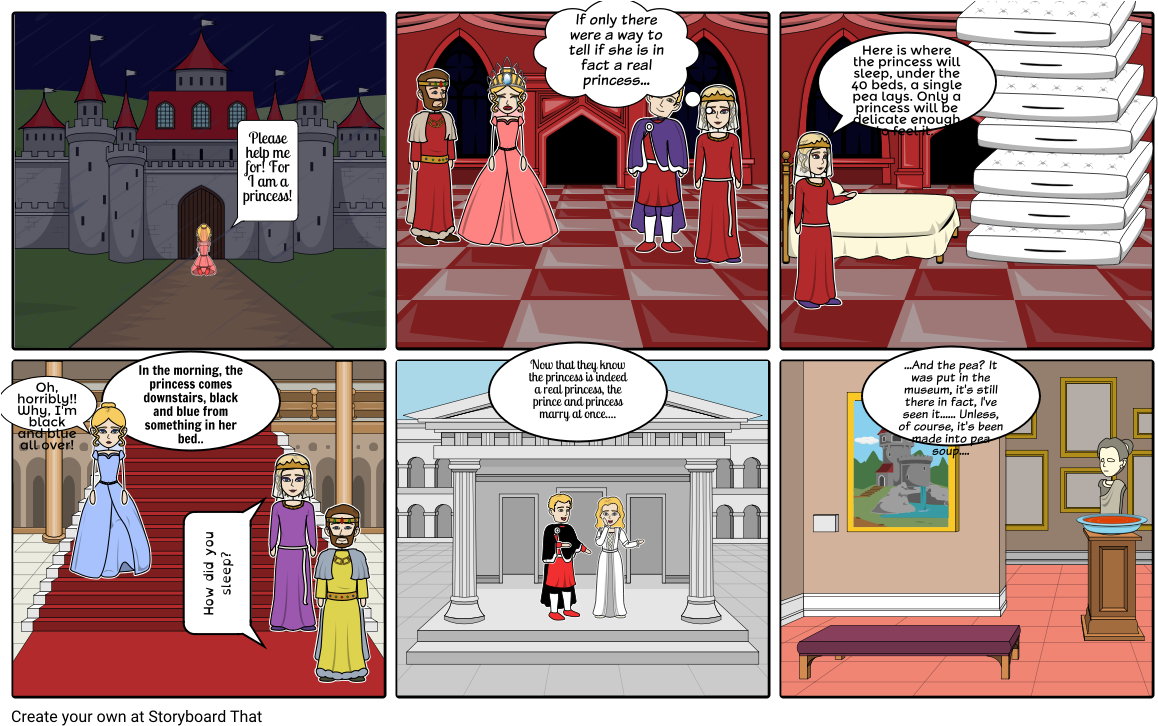 The Princess And The Pea - Comics (1164x733), Png Download