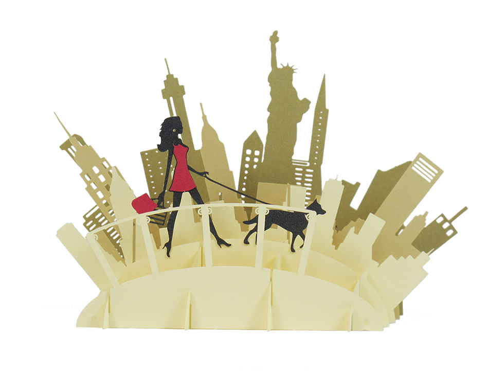 New York City Skyline Pop-up Card - Illustration (1280x720), Png Download