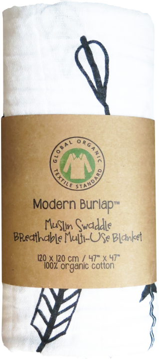 Modern Burlap Muslin Swaddle Arrows - Bratwurst (960x720), Png Download