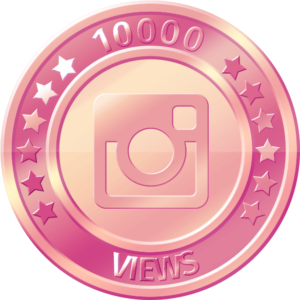 Get 10000 Instagram Views (595x595), Png Download