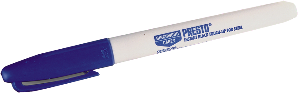 Birchwood Casey 13201 Presto Gun Blue Pen 1/3 Fl Oz - Birchwood Casey (1000x393), Png Download