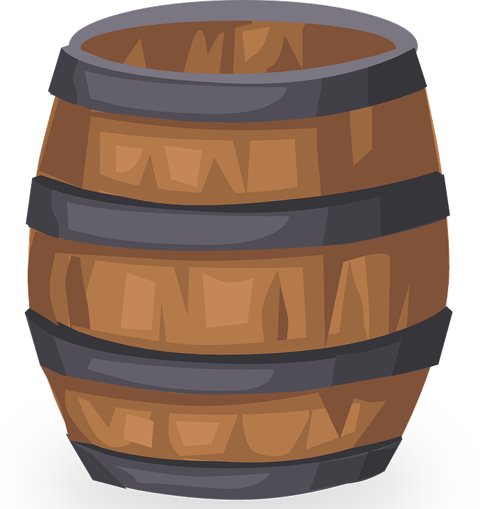 Barrel Clipart Dram - Wooden Barrel Clip Art (692x734), Png Download