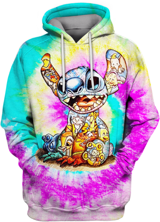 3d Lilo And Stitch Hoodie - Hoodie (800x799), Png Download