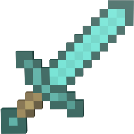 Diamond Sword - Minecraft Diamond Pickaxe Enchanted (640x480), Png Download