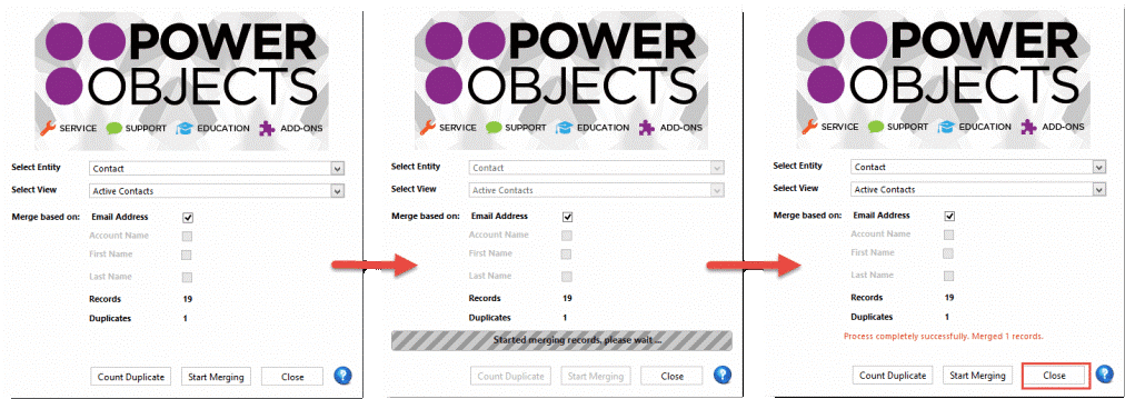 Lastly, Select The Count Duplicate Button To Search - Powerobjects (1024x367), Png Download