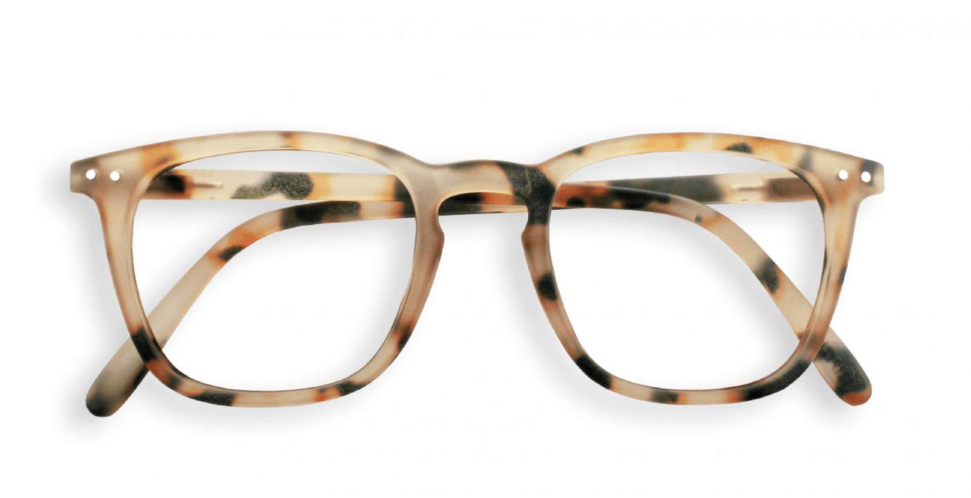 Unisex Light Tortoise Shell E Trapezium Reading Glasses - Light Tortoise Glasses (1400x1400), Png Download