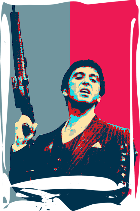 Click And Drag To Re-position The Image, If Desired - Tony Montana Scarface (466x700), Png Download