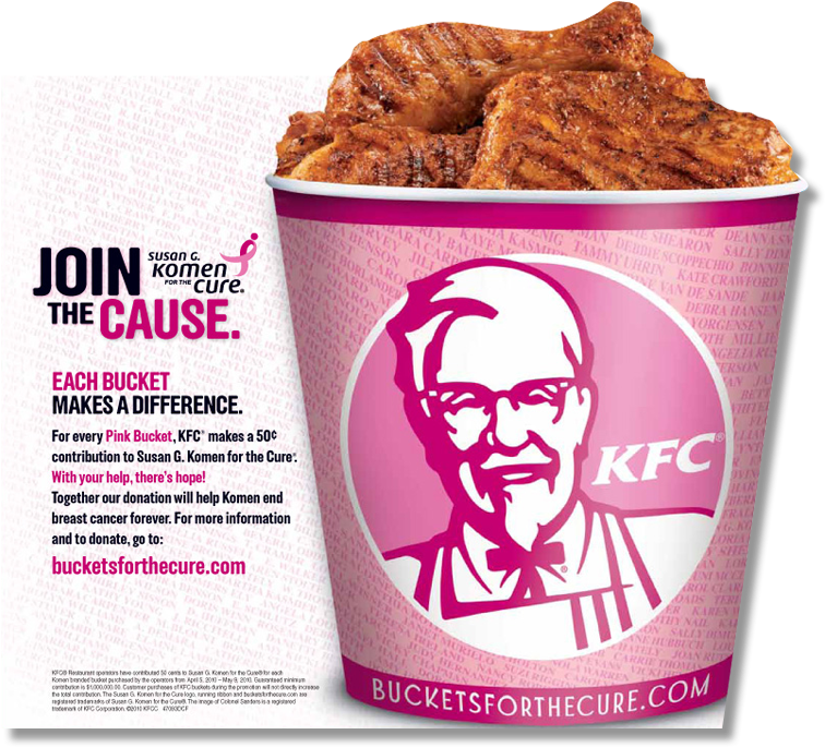 Kfc Print Insert - Kfc Buckets For A Cure (792x720), Png Download