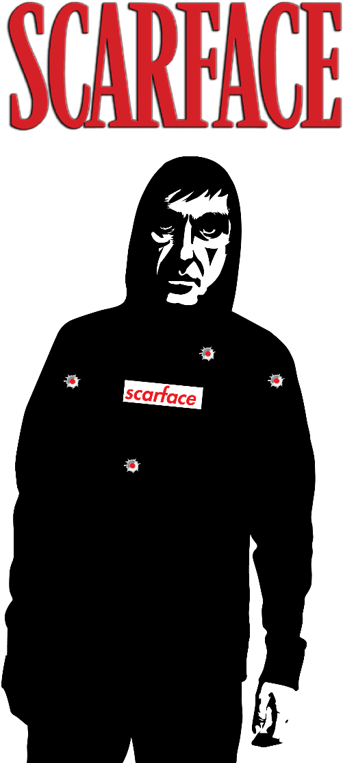 Model Image T Shirt - Scarface (800x1164), Png Download