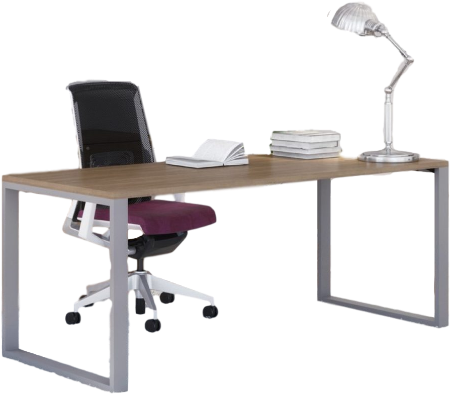 Belair Lite Office Desk With Metal Legs - Office Desk Transparent (1024x1024), Png Download