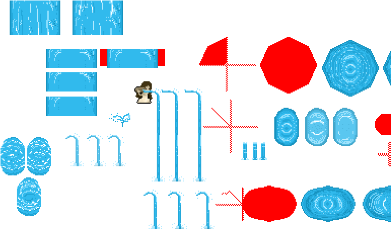 As Far As Water Within Other Objects Goes, All The - Water Ripple Pixel Art (770x460), Png Download