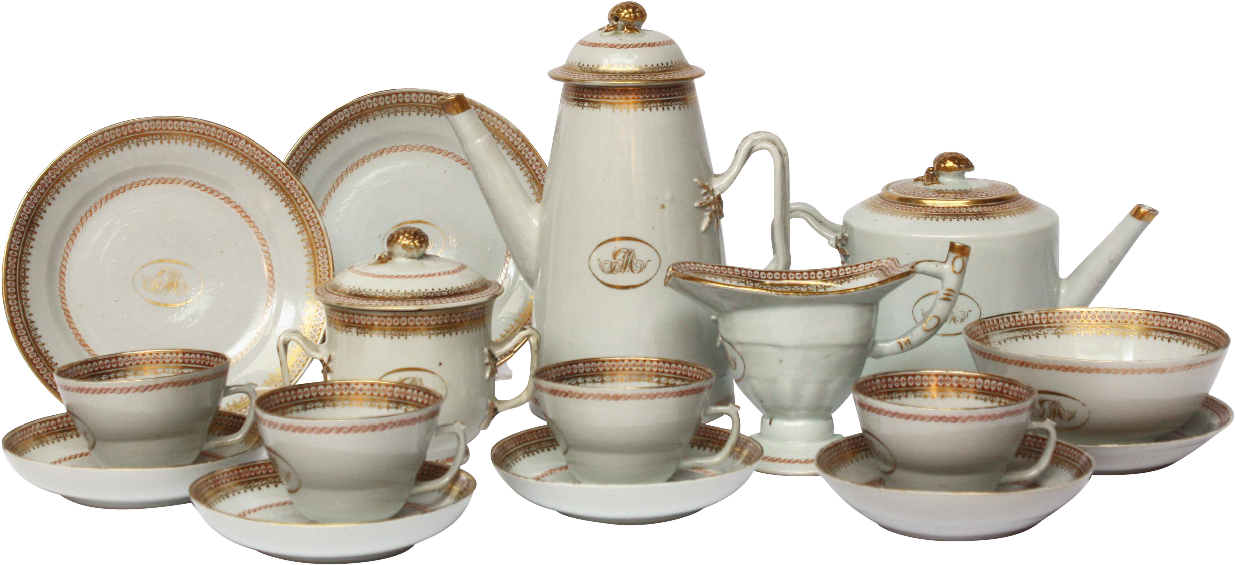Tea Set Png (2733x1250), Png Download