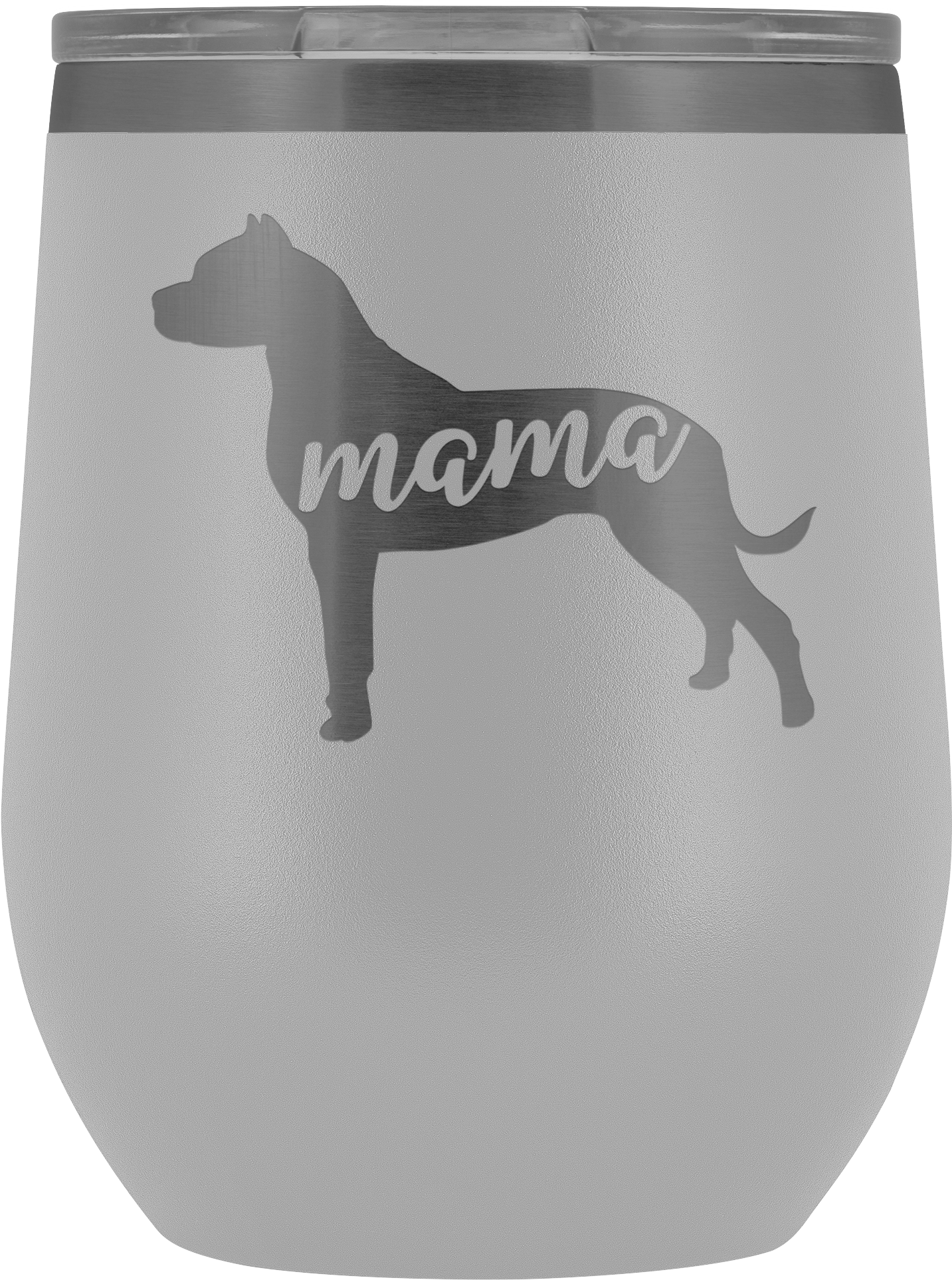 Pit Bull Mama Wine Tumbler With Lid, Pitbull Dog Mom - Treeing Walker Coonhound (2000x2000), Png Download