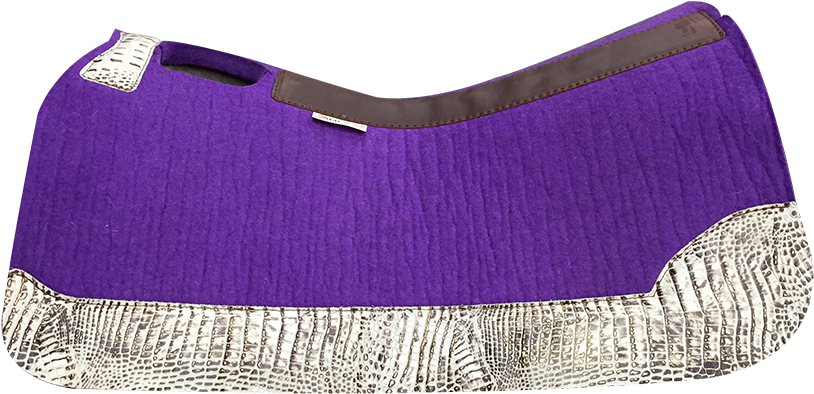 Purple With Ivory Croc - Purple 5 Star Saddle Pad (861x432), Png Download