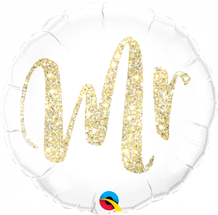 Glitter Balloon - Mr Mrs Foil Balloon (700x700), Png Download