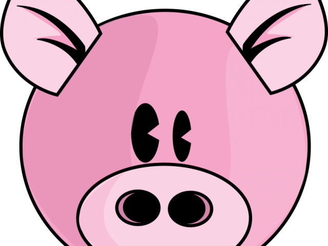Guinea Pig Clipart Face - Pig Face Drawing Cute (640x480), Png Download