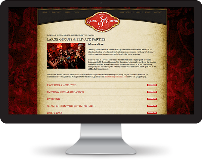 Saints & Sinners Website - Mac Monitor Vector (1080x600), Png Download