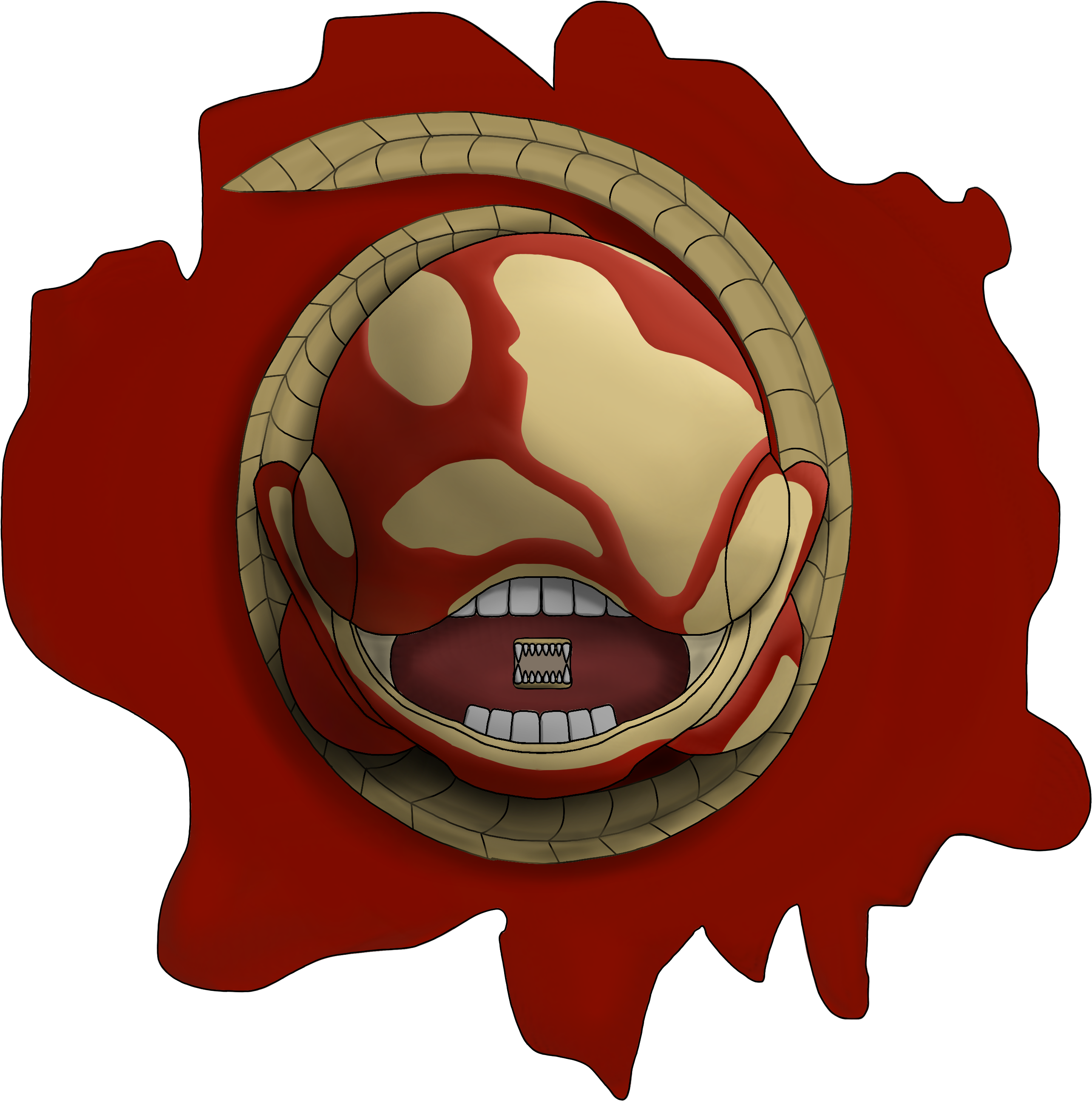 Alien Chestburster Design Cartoon Of The Alien From - Alien (3500x3500), Png Download