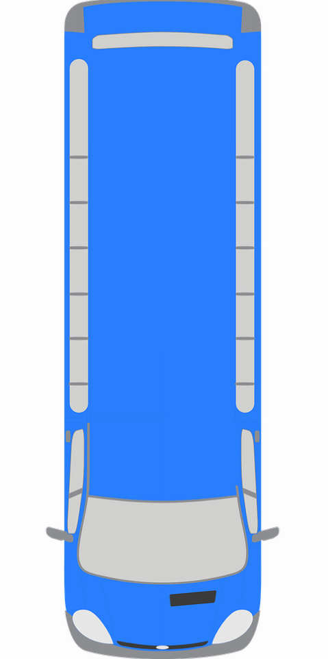 Bus Top View Png - Free Van Vector (479x960), Png Download