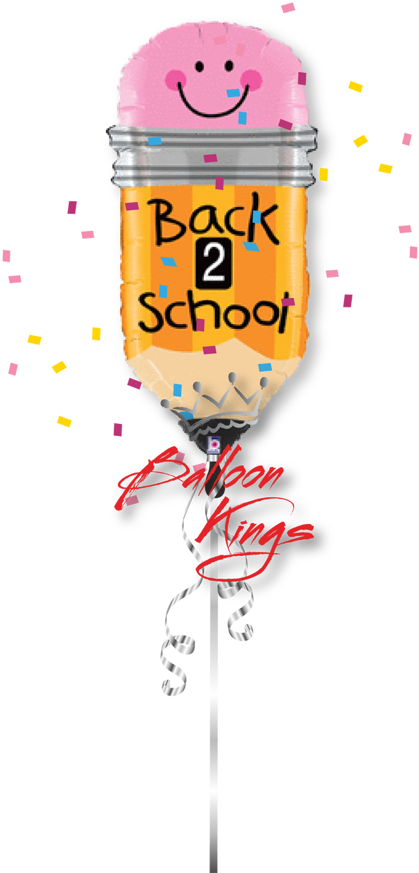 Welcome Back To School Pencil - Back To School Glue Balloon (1063x1280), Png Download