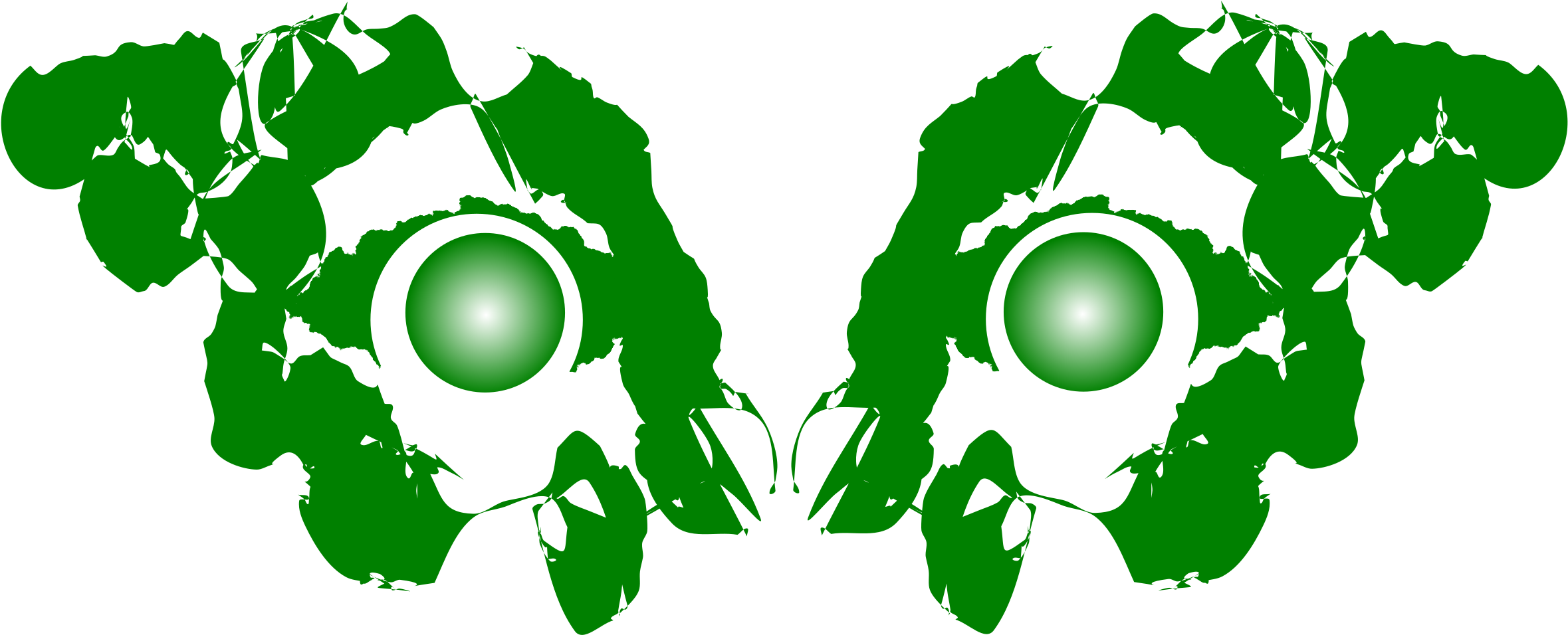 This Free Icons Png Design Of Eye,green, (2400x1014), Png Download