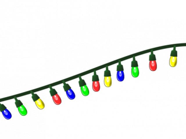 Christmas Lights Clipart String - Christmas Light Transparent Background (640x480), Png Download