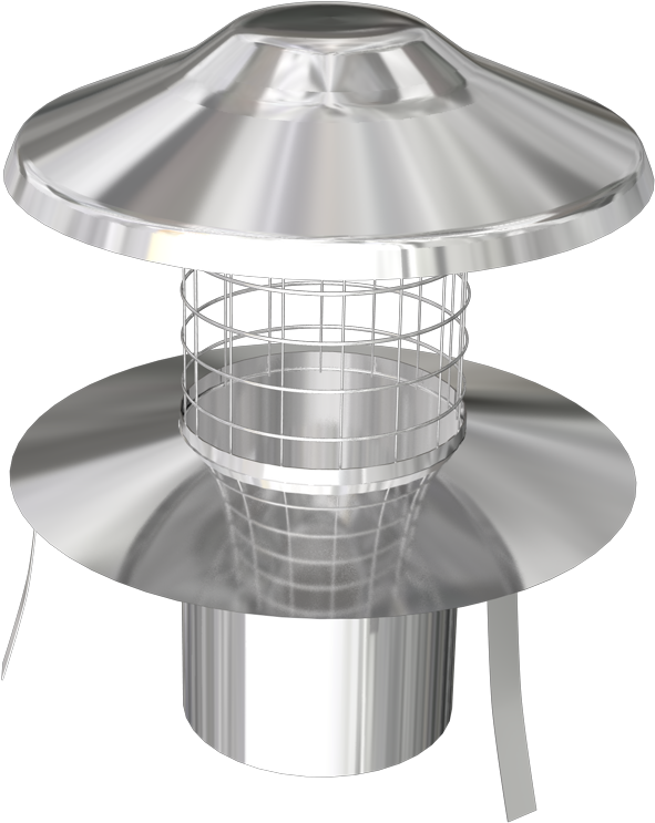 Eurocowl Pot Hanger Rain Cap S/s Finish 150mm - Ceiling Fixture (1920x1200), Png Download