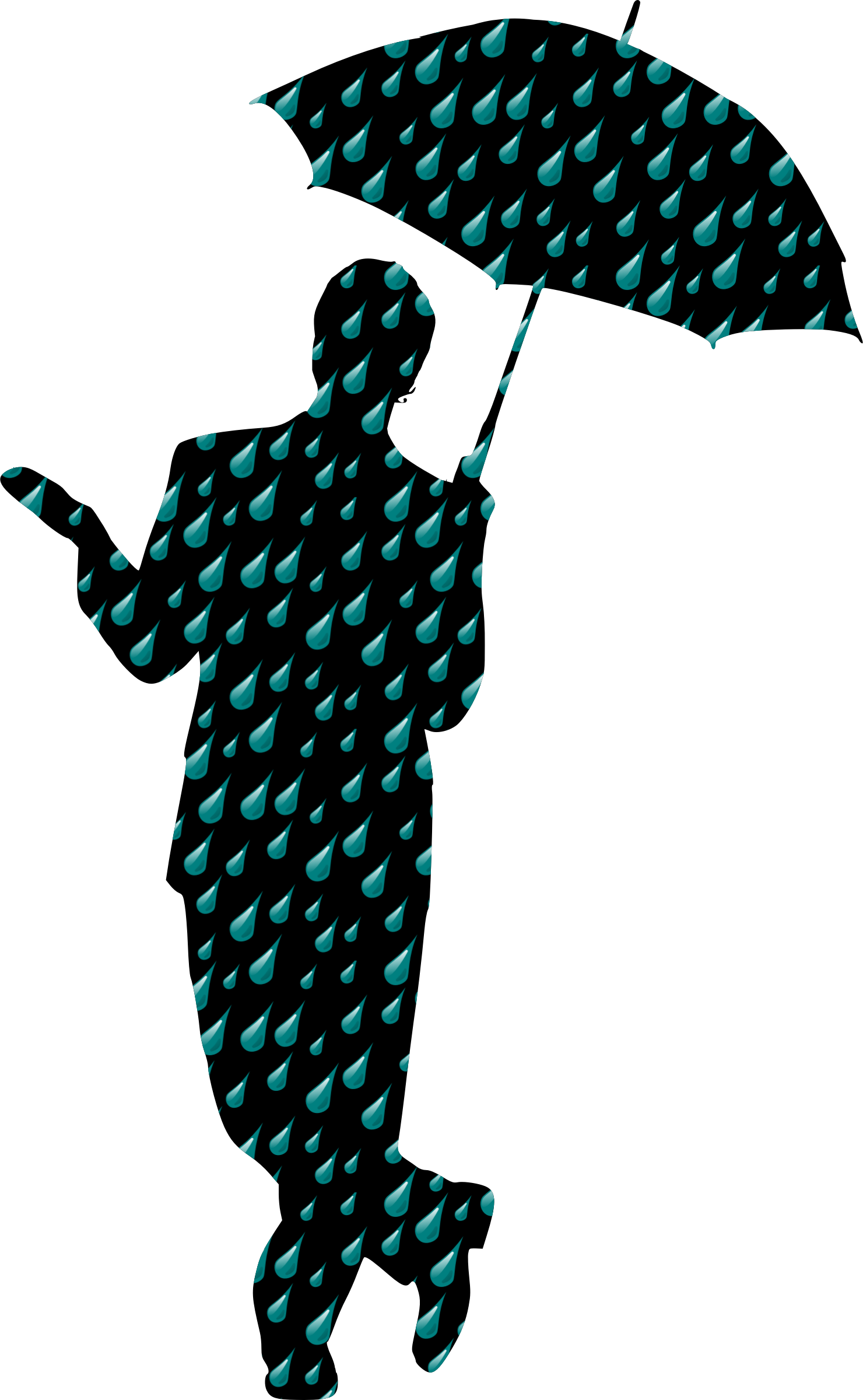 Big Image - Man Rain Umbrella Png (1480x2400), Png Download