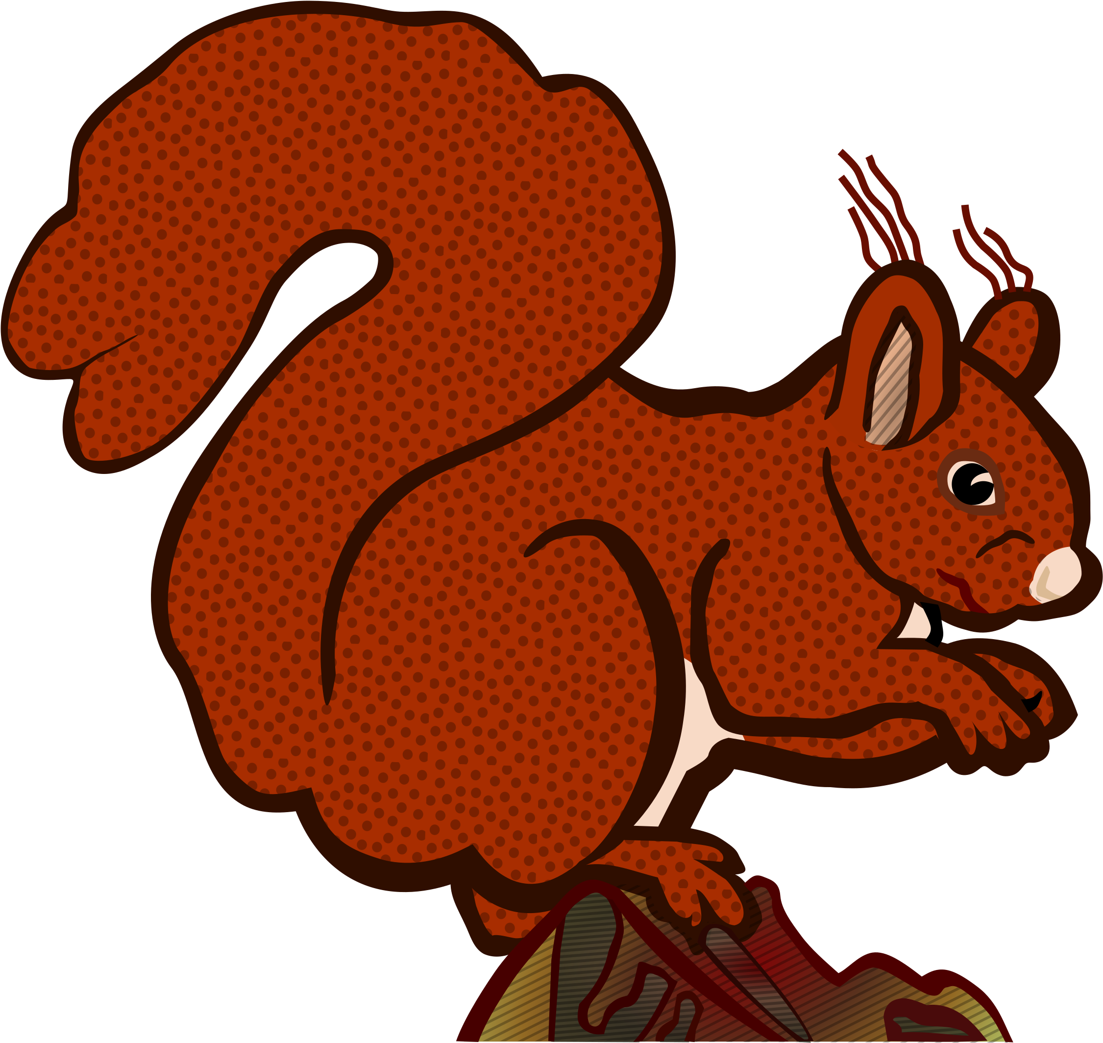 Red Squirrel Clipart Colour - Eichhoernchen Clipart (2400x2353), Png Download