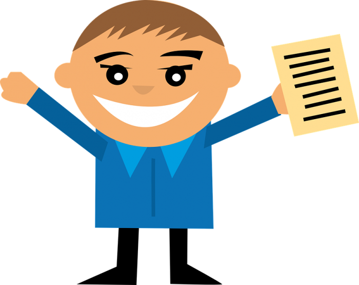 Happy Customer Clipart Png - Student Cartoon Gif Png (700x555), Png Download
