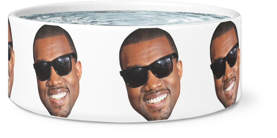 Kanye Face Dog Bowl - Kanye West Sunglasses (1024x1024), Png Download