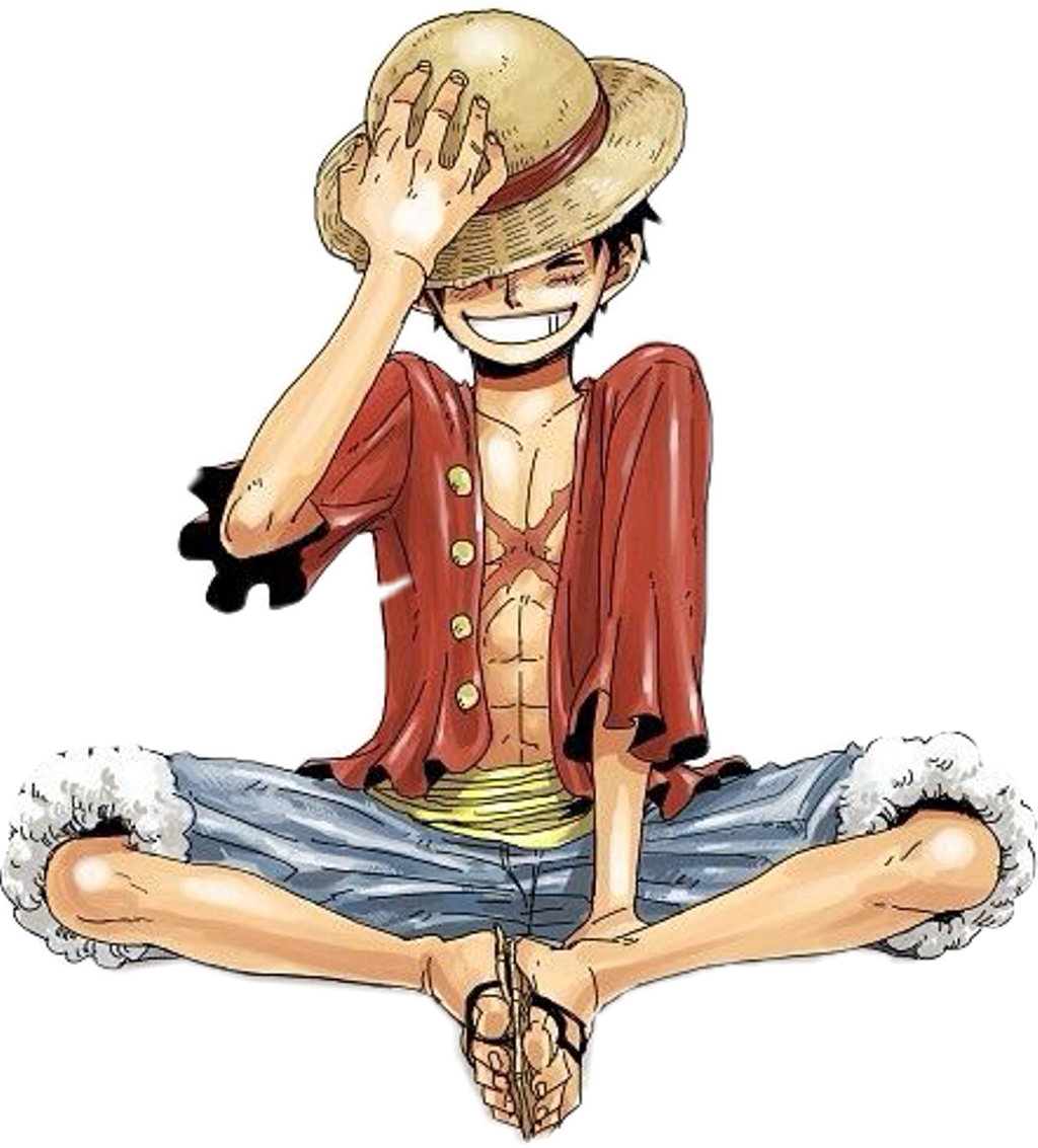 Onepiece Sticker - Luffy Full Body One Piece (1024x1133), Png Download