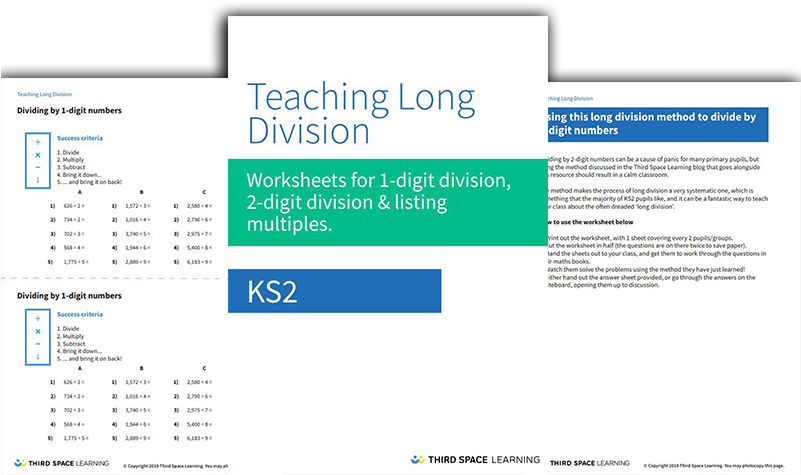 3 Long Division Worksheets For Year 3-6 Classes - Mathematics (800x496), Png Download