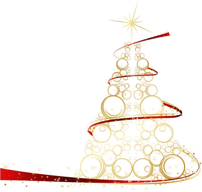 Gold Christmas Tree Creative (715x715), Png Download