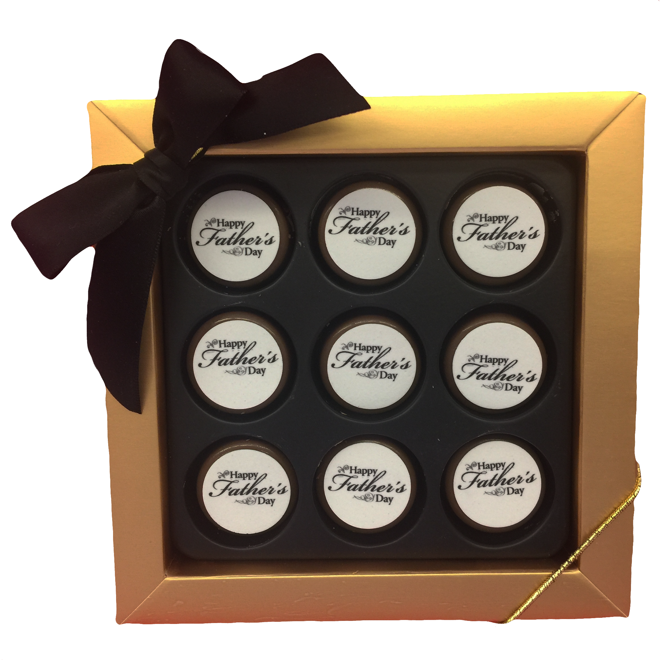"happy Father's Day" Mini Chocolate Covered Oreos - Pelotas De La Nba (2160x2160), Png Download