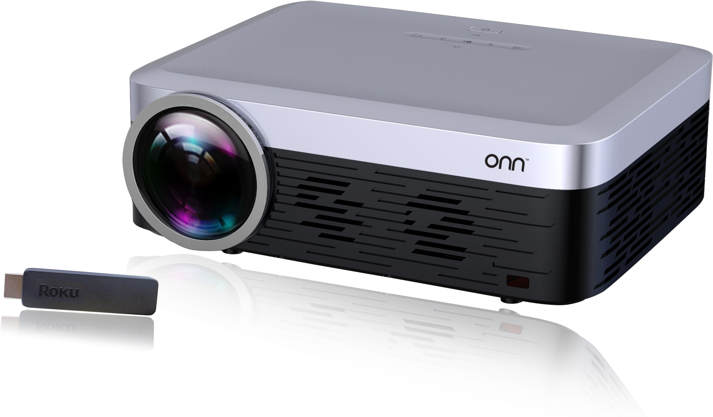 Onn 1080p Portable Projector - Onn Projector (3000x1587), Png Download