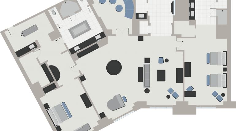 Pin It - Floor Plan (770x430), Png Download