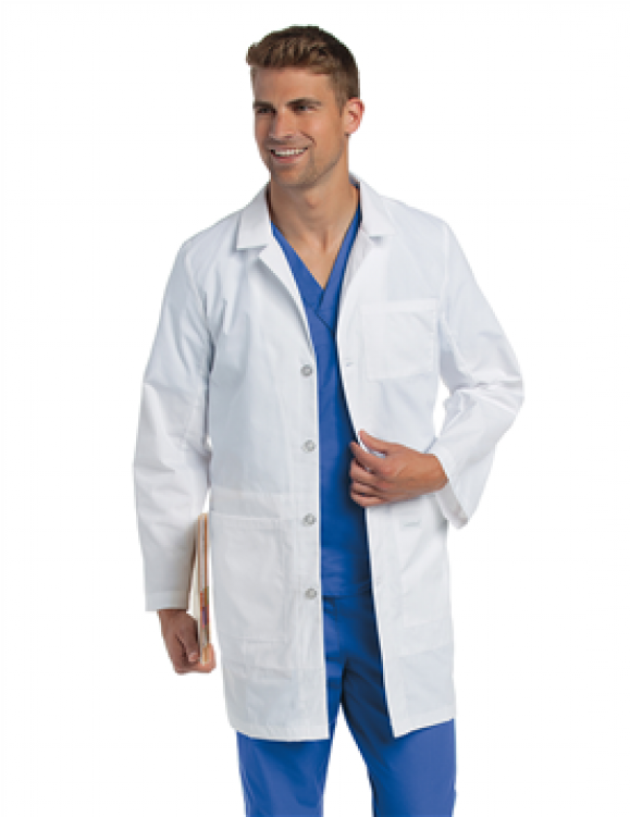 Men's Notebook Lab - White Coat (750x750), Png Download